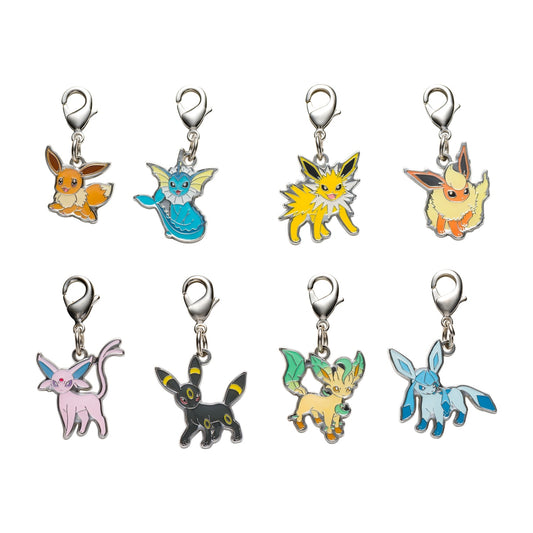 Pokémon Center Japan Exclusive Eeveelution Metal Charm Set – Full 9-Piece Evolution Line