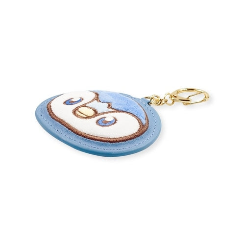Pokémon Center Japan Exclusive Poképeace Piplup Embroidered Face Keychain – Soft Leather Tag