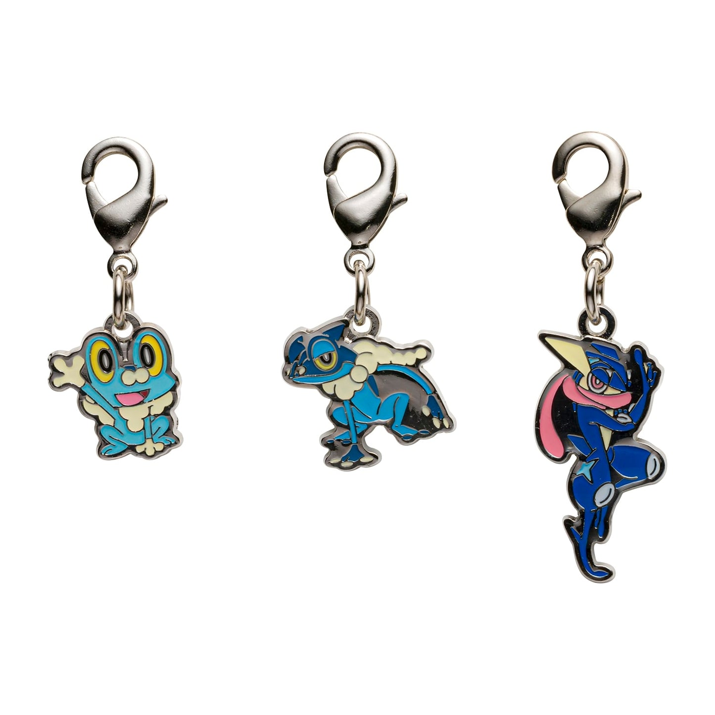 Pokémon Center Japan Exclusive Froakie Evolution Line Metal Charm Set – Froakie, Frogadier & Greninja