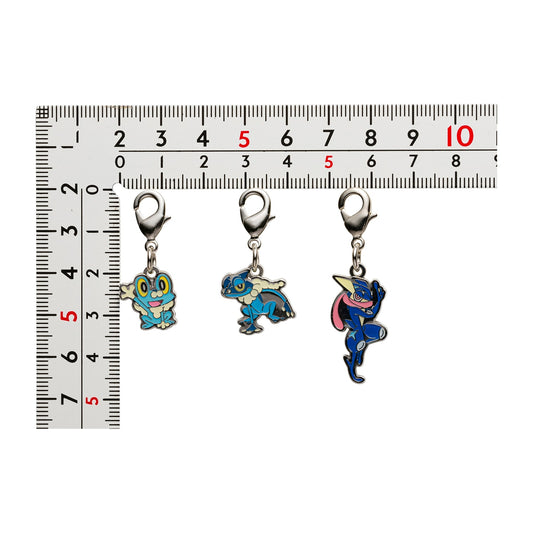 Pokémon Center Japan Exclusive Froakie Evolution Line Metal Charm Set – Froakie, Frogadier & Greninja