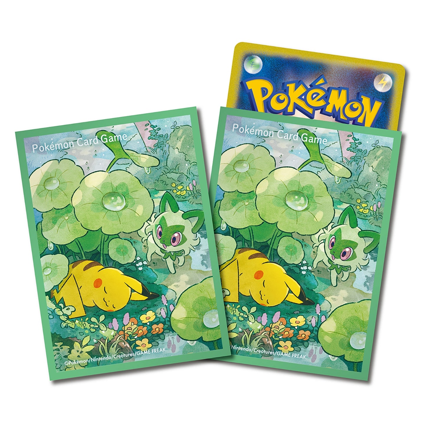 Pokémon Center Japan Exclusive Pikachu & Sprigatito Forest Sleeves