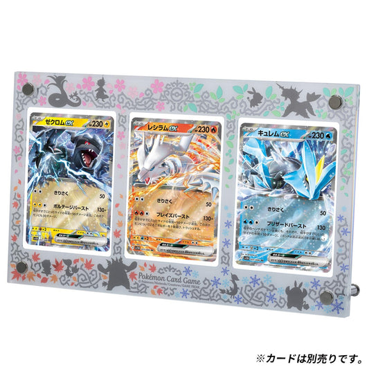 Pokémon Center Japan Exclusive - Triple Pokémon Card Acrylic Display Frame (BW Theme)