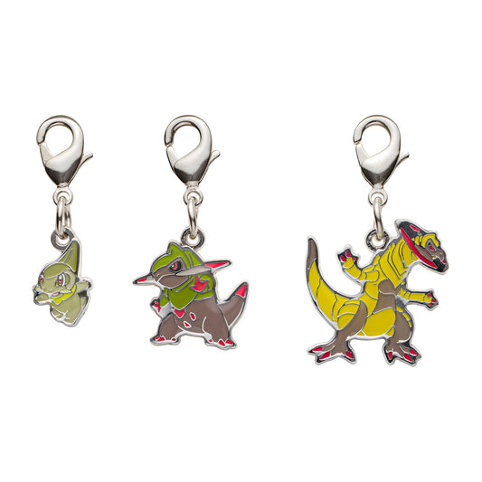 Pokémon Center Japan Exclusive Axew Evolution Line Metal Charm Set – Axew, Fraxure & Haxorus