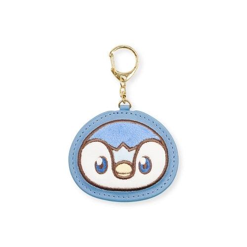 Pokémon Center Japan Exclusive Poképeace Piplup Embroidered Face Keychain – Soft Leather Tag