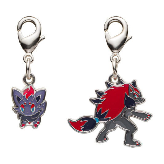 Pokémon Center Japan Exclusive Zorua & Zoroark Metal Keychain Set