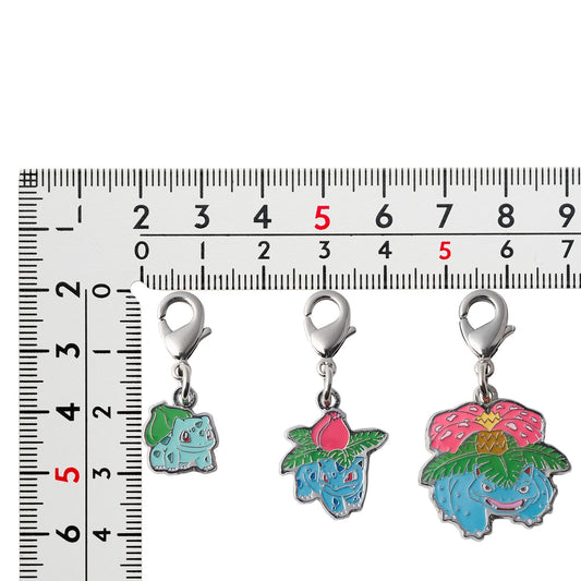 Pokémon Center Japan Exclusive Bulbasaur Evolution Line Metal Charm Set – Bulbasaur, Ivysaur & Venusaur